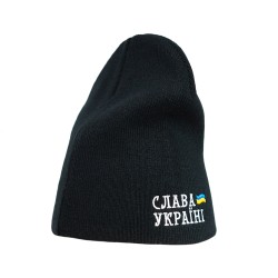 Шапка coFEE з принтом Слава Україні чорна - 3000-3/6 Шапка coFEE з принтом Слава Україні чорна - 3000-3/6